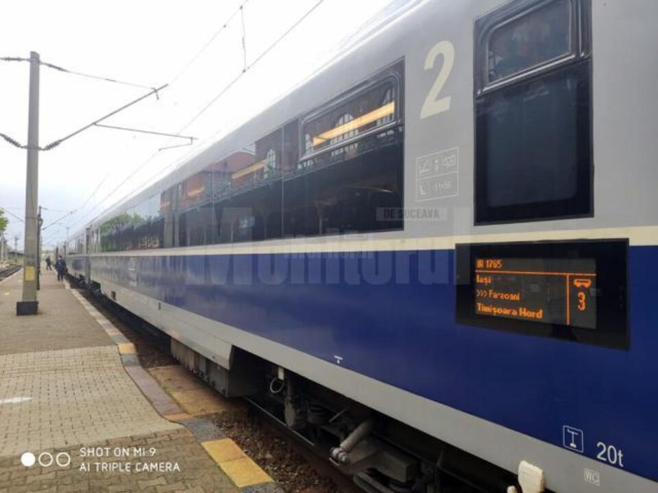 Trenul IR 1765 Iași-Timișoara Nord, cel mai afectat