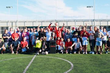 Imagine de la festivitatea de premiere a Campionatului Județean de old-boys „Trutzi”