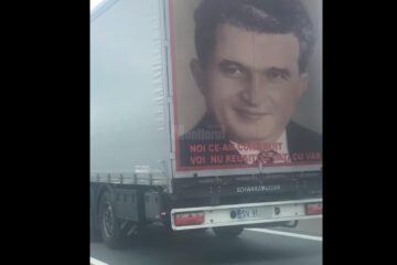 Tirul care poartă pe șoselele Europei chipul dictatorului Nicolae Ceaușescu