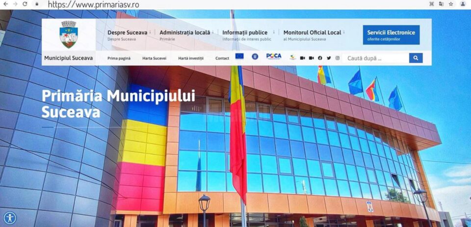 Site nou pentru Primăria Suceava, cu servicii electronice integrate