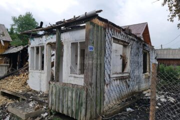 Casa distrusă de incendiu la Păiseni