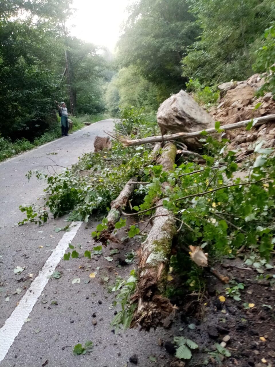 Trafic blocat luni seara pe DN 17B, Crucea - Holda, din cauza căderilor de pietre de pe versant Trafic blocat luni seara pe DN 17B, Crucea - Holda, din cauza căderilor de pietre de pe versant