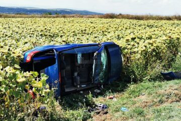 Mașina condusă de tânărul de 21 de ani