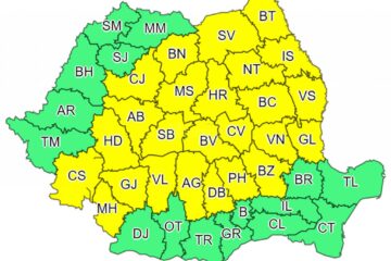 Cod galben de furtuni în tot județul Suceava, până joi dimineață