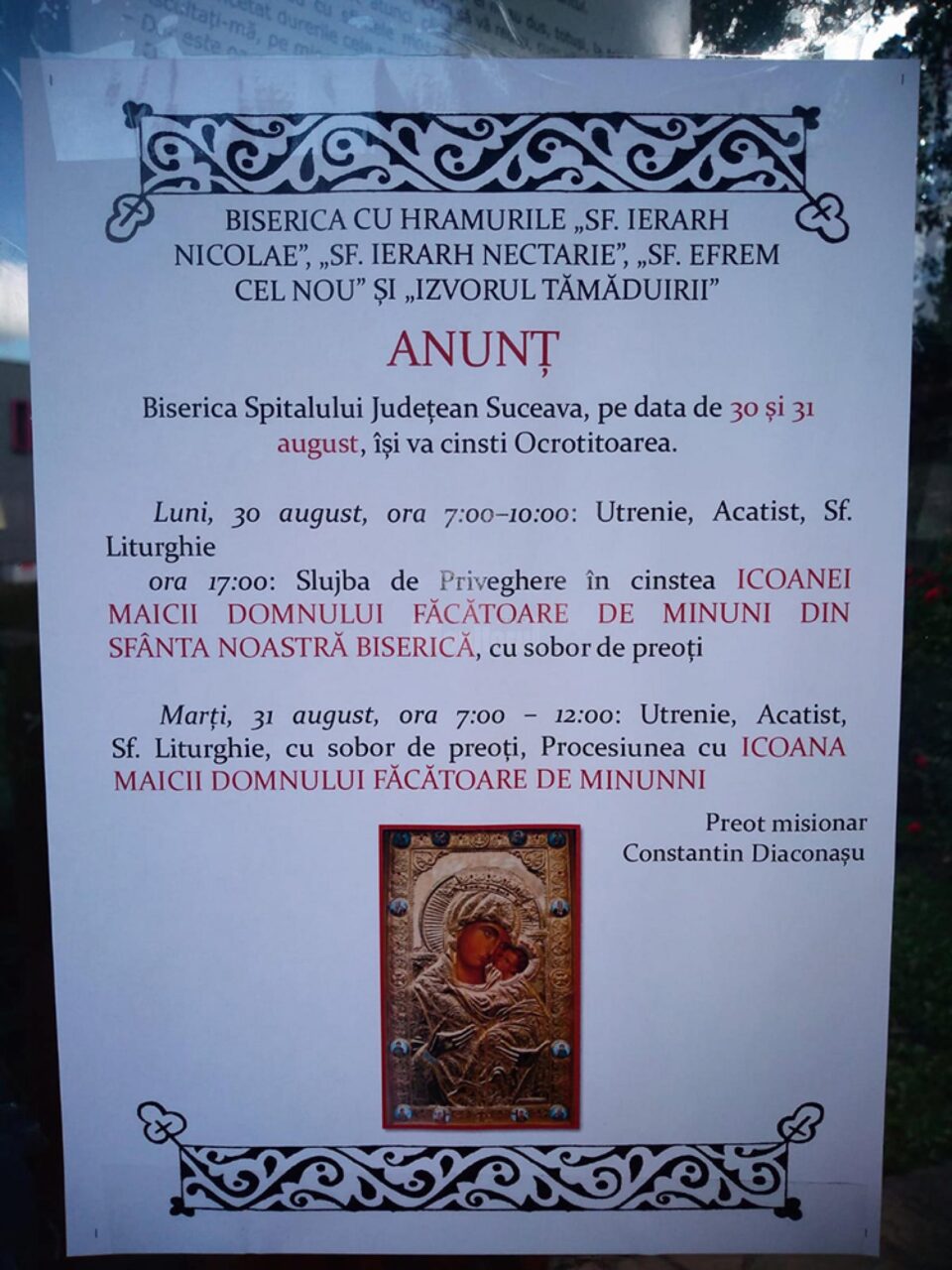 Anunț religios
