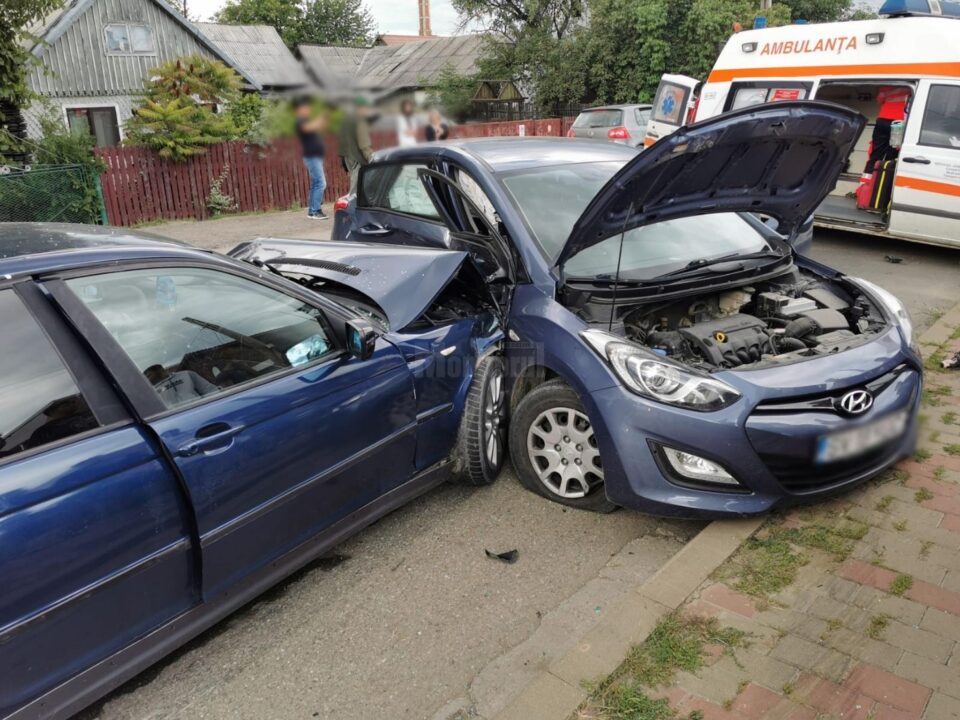 Accident pe o stradă din Rădăuți