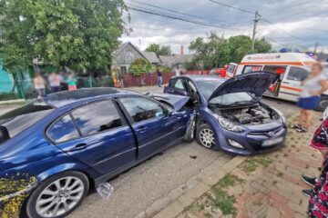 Accident pe o stradă din Rădăuți