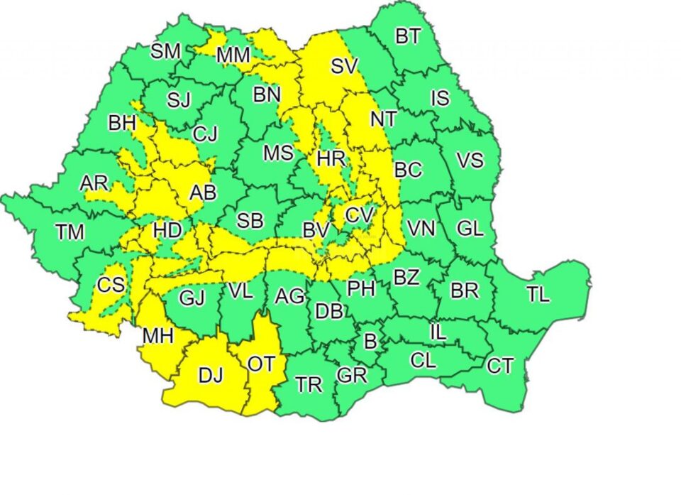 Intensificări ale vântului în județul Suceava