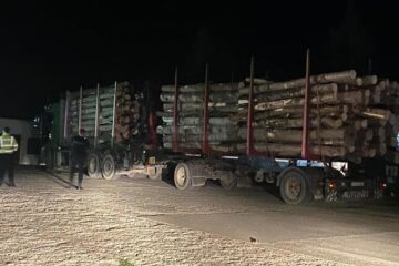 Vehiculul greu care a fost oprit in urma sesizării activistului