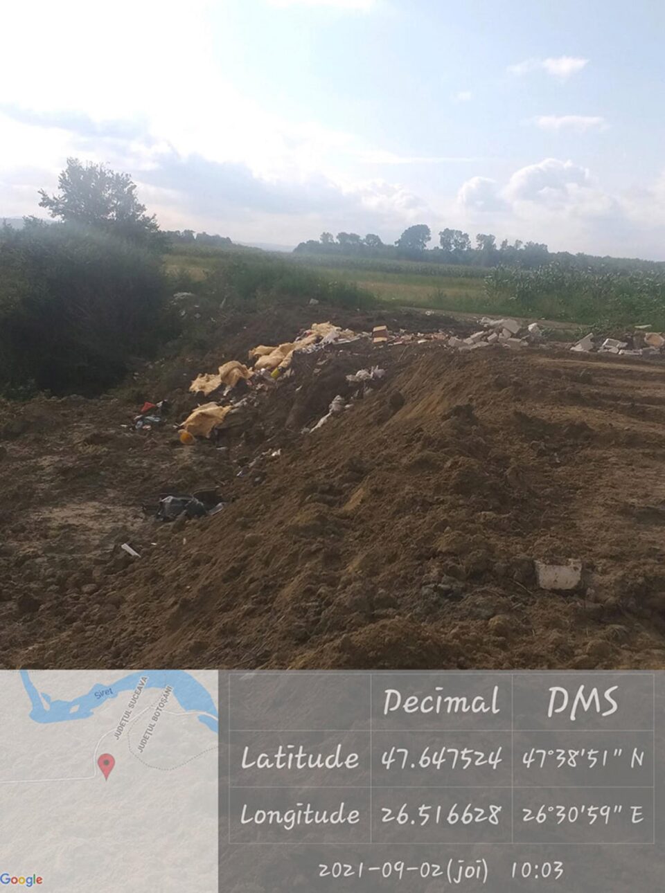 În extravilanul satului Corocăiești, care aparține de comuna Verești, s-au constatat neconformități în ceea ce privește gestionarea deșeurilor În extravilanul satului Corocăiești, care aparține de comuna Verești, s-au constatat neconformități în ceea ce privește gestionarea deșeurilor