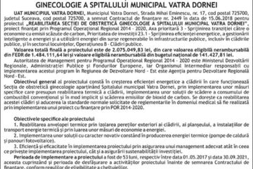 REABILITAREA SECȚIEI DE OBSTETRICĂ GINECOLOGIE A SPITALULUI MUNICIPAL VATRA DORNEI