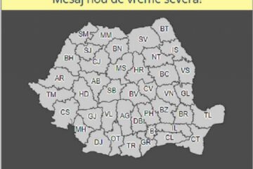 Trei zile cu averse, descărcări electrice și izolat căderi de grindină