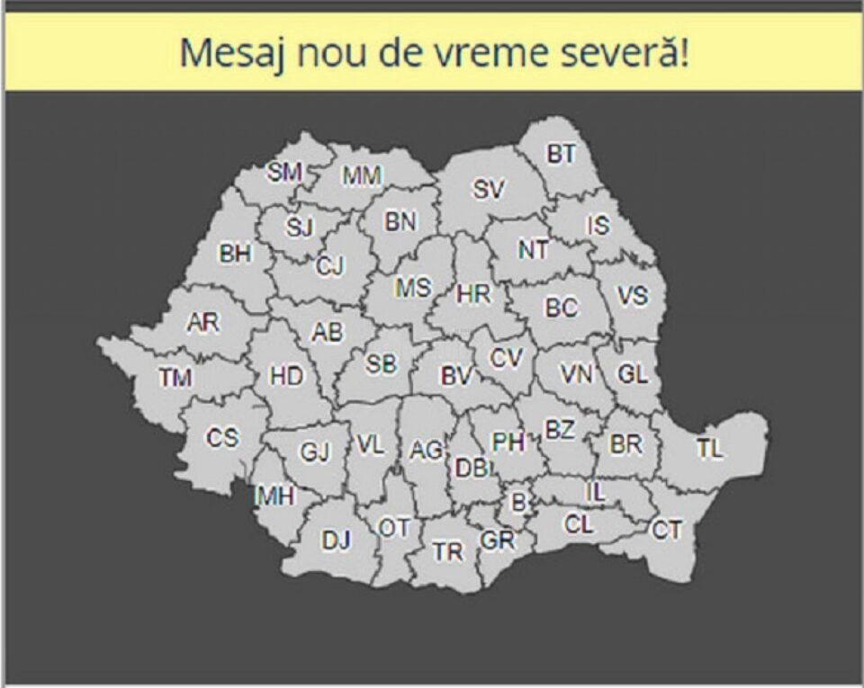 Trei zile cu averse, descărcări electrice și izolat căderi de grindină