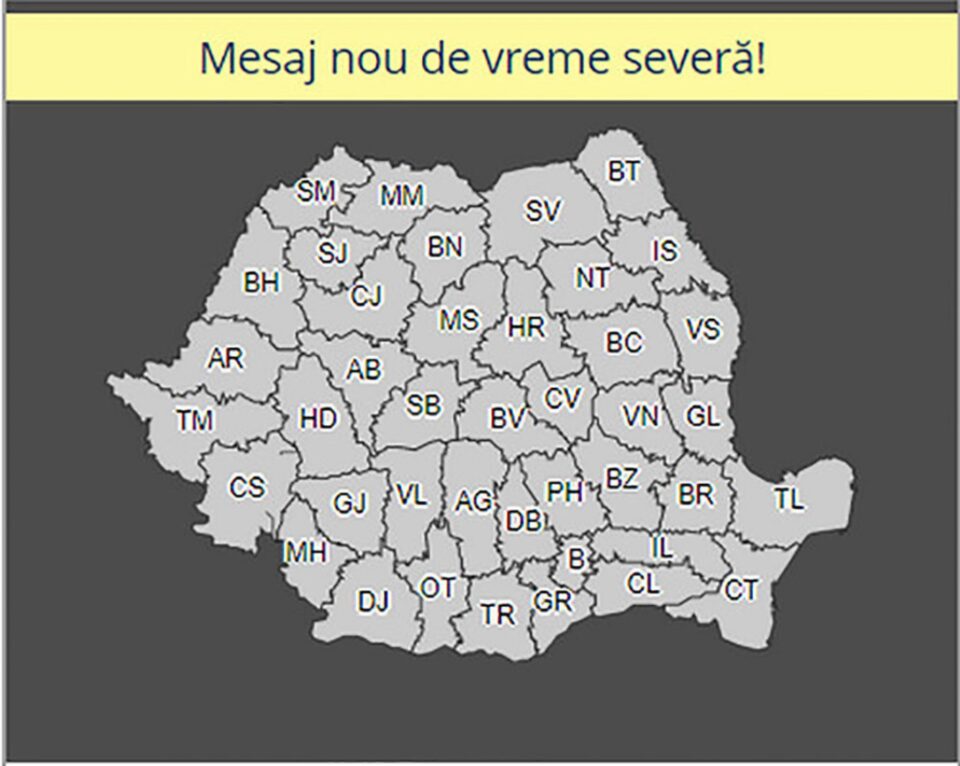 Trei zile cu averse, descărcări electrice și izolat căderi de grindină
