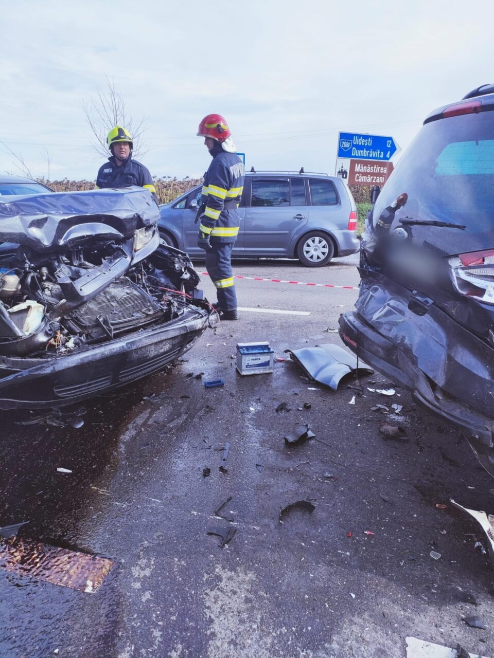 Coliziune față-spate, duminică dimineață, pe E 85