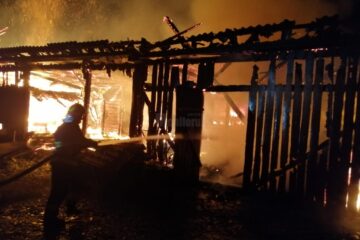 Intervenție grea pentru pompieri, la Ostra