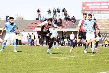 Alex Sahru a deschis scorul pentru Șomuz în partida cu FC Voluntari. Foto Codrin Anton (Fotosport)