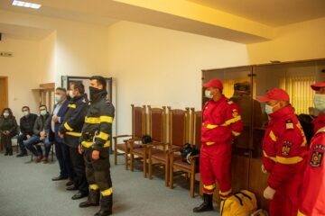 Simularea unui incendiu la Judecătoria Vatra Dornei