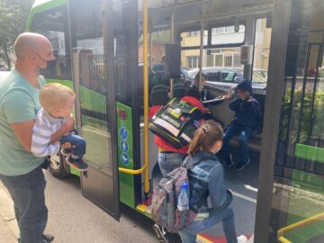 Autobuzul școlar din programul pilot circula pe traseul str. Putnei - Școala Generală Nr. 10 - 2