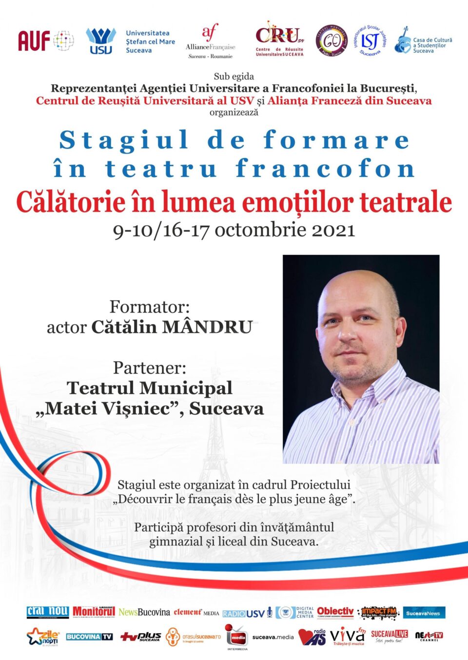 Stagiu de formare în teatru francofon pentru profesorii de limba franceză din județ Stagiu de formare în teatru francofon pentru profesorii de limba franceză din județ