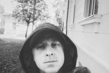 Cătălin Urdoi - Fotografie făcută la finele tratamentului, când nu mai avea nici spâncene și aproape nici barbă