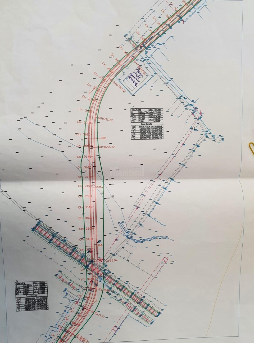 Planul viaductului care ar urma să fie realizat pe ruta alternativă Suceava - Botosani