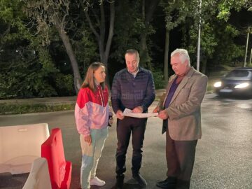 Viceprimarul Lucian Harșovschi a supravegheat personal efectuarea modificărilor rutiere, executate în timpul nopții