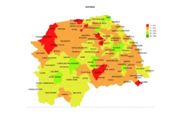 Harta vaccinării în județul Suceava la 5 octombrie Sursa ro vaccinare