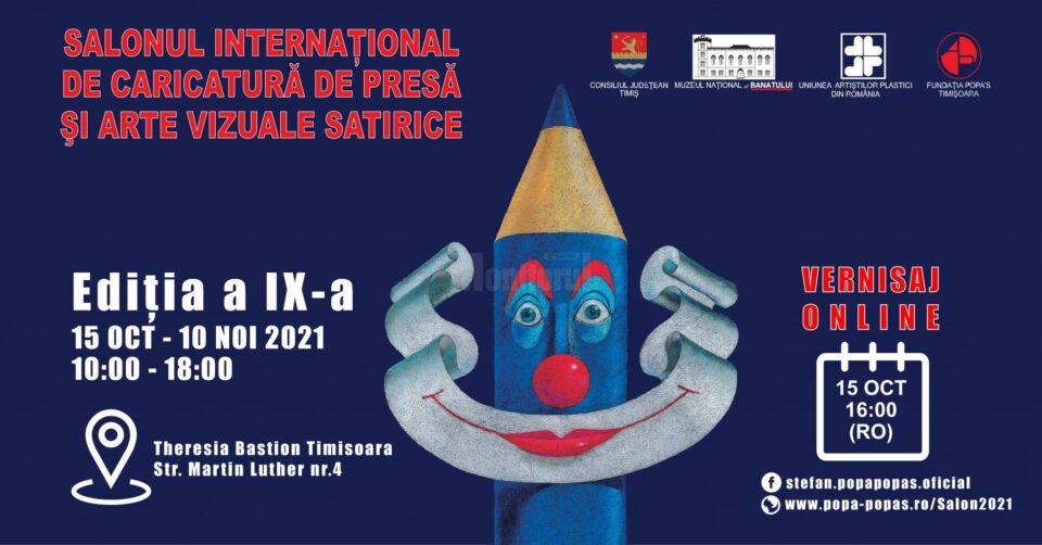 Salonul Internațional de Caricatură de Presă și Arte Vizuale Satirice, ediția a IX-a, accesibil și în mediul virtual