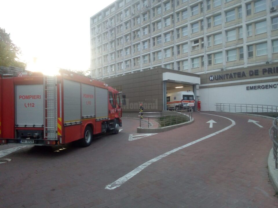 Pacienți evacuați după o alarmă de incendiu în Unitatea de Primiri Urgențe a spitalului din Suceava