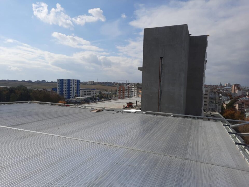 Stadiul lucrarilor la heliportul de pe Spitalul Suceava 18 octombrie 2021