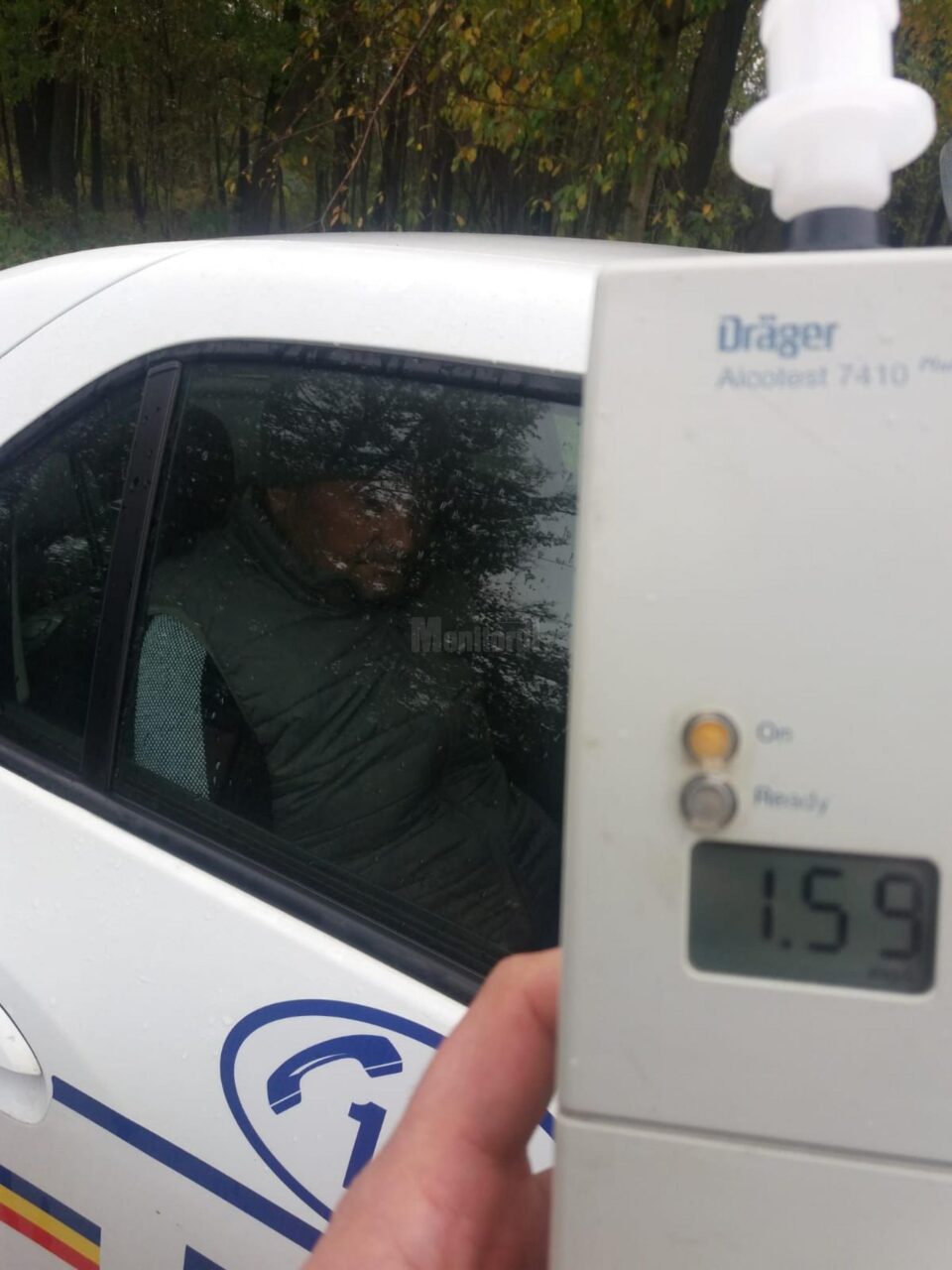 Alcoolemia în aerul expirat a bărbatului din Bilca