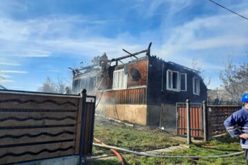 A dat foc frunzelor uscate și i-au ars casa și un șopron
