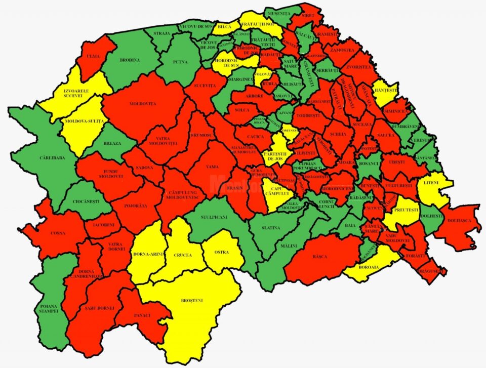 harta incidentei in judetul Suceava