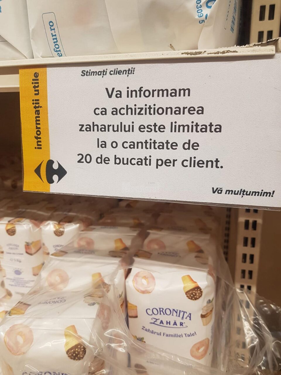 Anunț zahăr