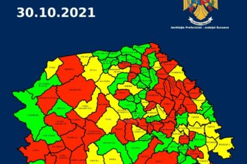 Harta incidentei Covid in judetul Suceava
