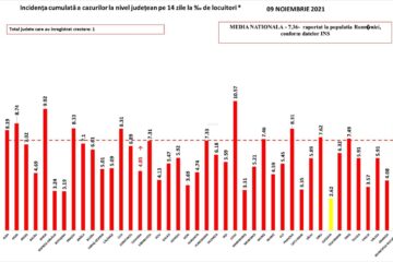 Incidenta cazurilor pozitive la nivel national
