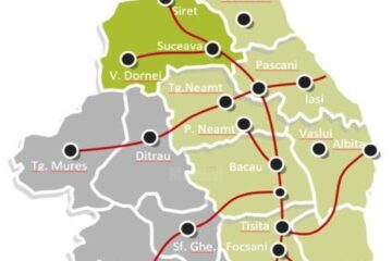 Harta proiectelor mari de infrastructură rutieră din regiunea Moldovei