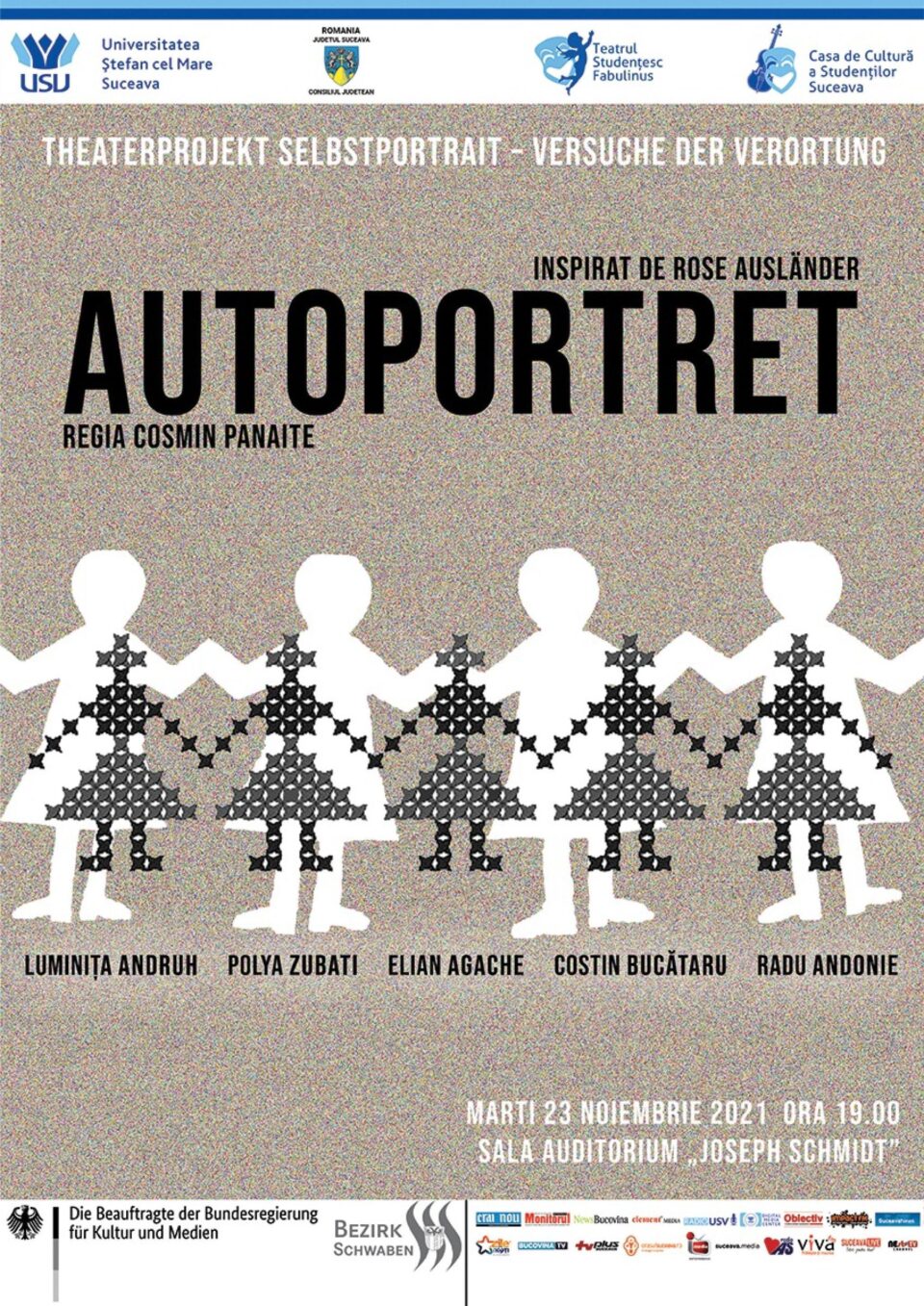 Reprezentație teatrală la împlinirea a 10 ani de teatru studențesc la Suceava