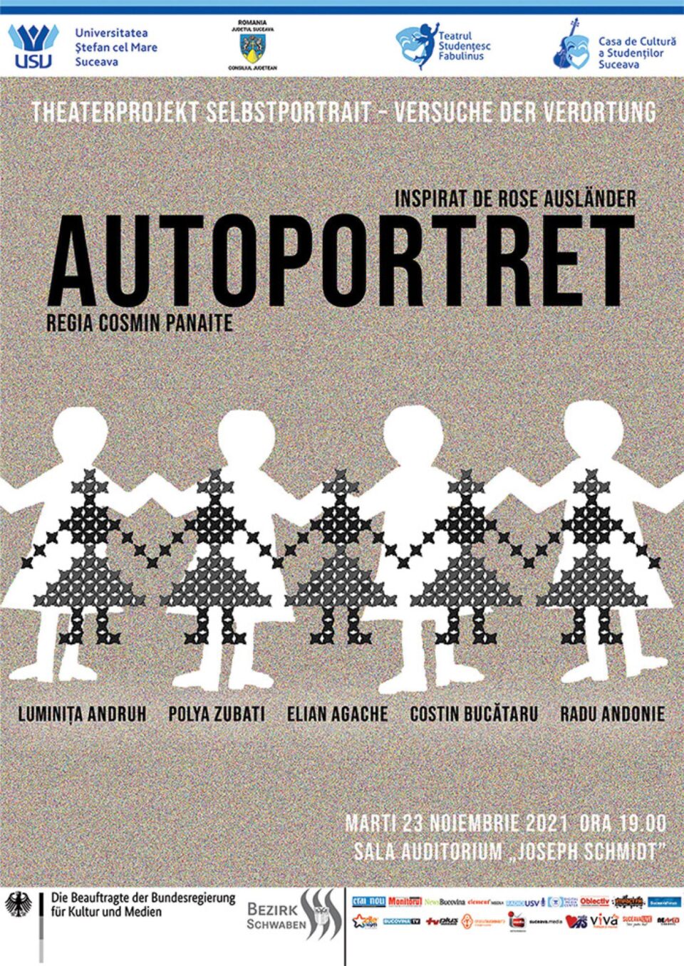 Reprezentație teatrală la împlinirea a 10 ani de teatru studențesc la Suceava