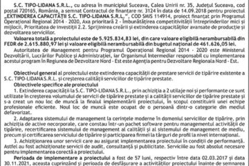 EXTINDEREA CAPACITATII S.C. TIPO-LIDANA S.R.L.