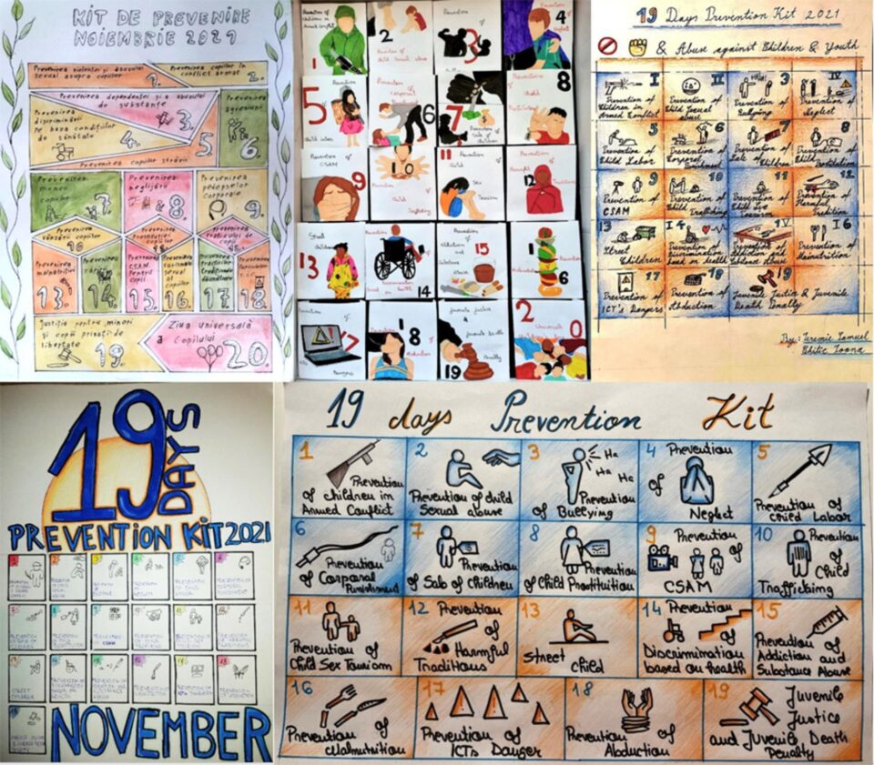 Activități desfășurate de elevii de la Colegiul de Artă, în cadrul proiectului „19 zile de activism împotriva abuzurilor asupra copiilor și tinerilor”