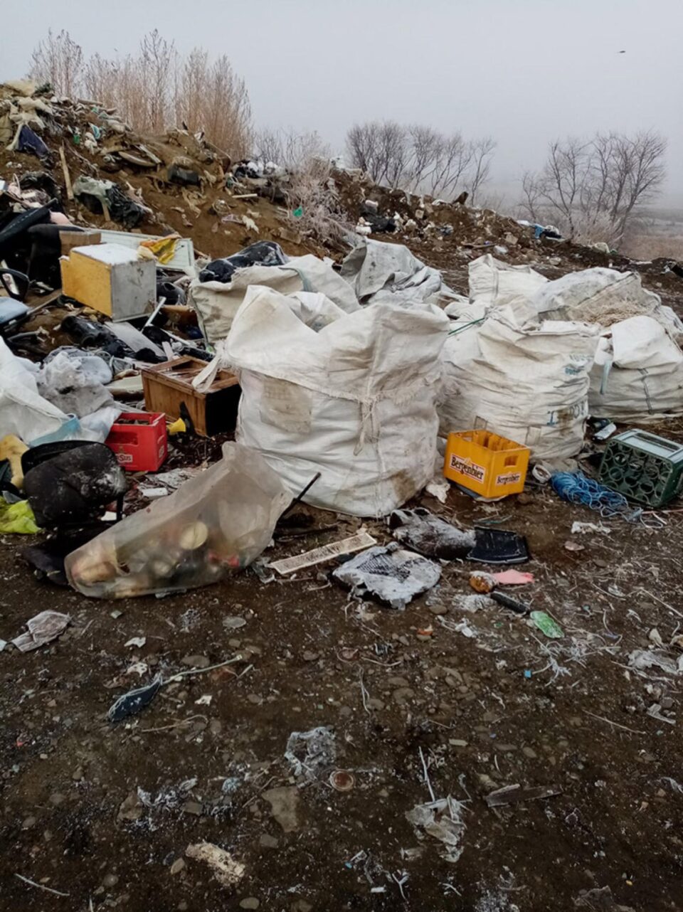 Imagini cu ce au găsit comisarii de mediu la fața locului