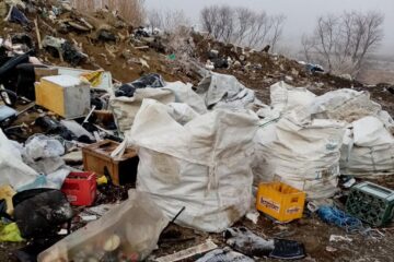 Imagini cu ce au găsit comisarii de mediu la fața locului