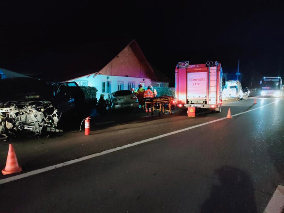 Accident provocat de un șofer beat care a intrat pe un drum național fără să se asigure