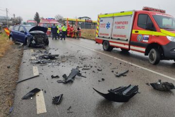 Accidentul de la Cumpărătura, de pe drumul european 85, în care au fost implicate două mașini