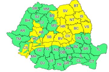 Cod galben de ninsori și vânt puternic până miercuri seara