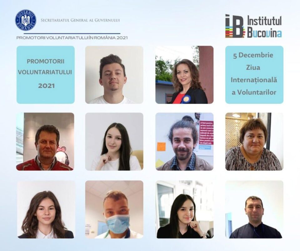 Zece voluntari ai Asociației Institutul Bucovina, premiați de către Secretariatul General al Guvernului României Zece voluntari ai Asociației Institutul Bucovina, premiați de către Secretariatul General al Guvernului României