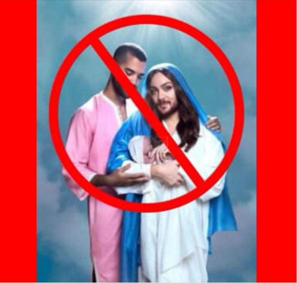 Ambasadorul propus de Parlamentul European pentru drepturile minorităților sexuale, care s-a fotografiat în rolul Maicii Domnului cu Iisus în brațe Ambasadorul propus de Parlamentul European pentru drepturile minorităților sexuale, care s-a fotografiat în rolul Maicii Domnului cu Iisus în brațe