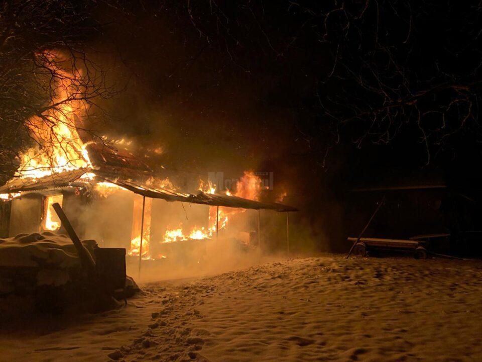 Incendiu de la Merești, comuna Vulturești